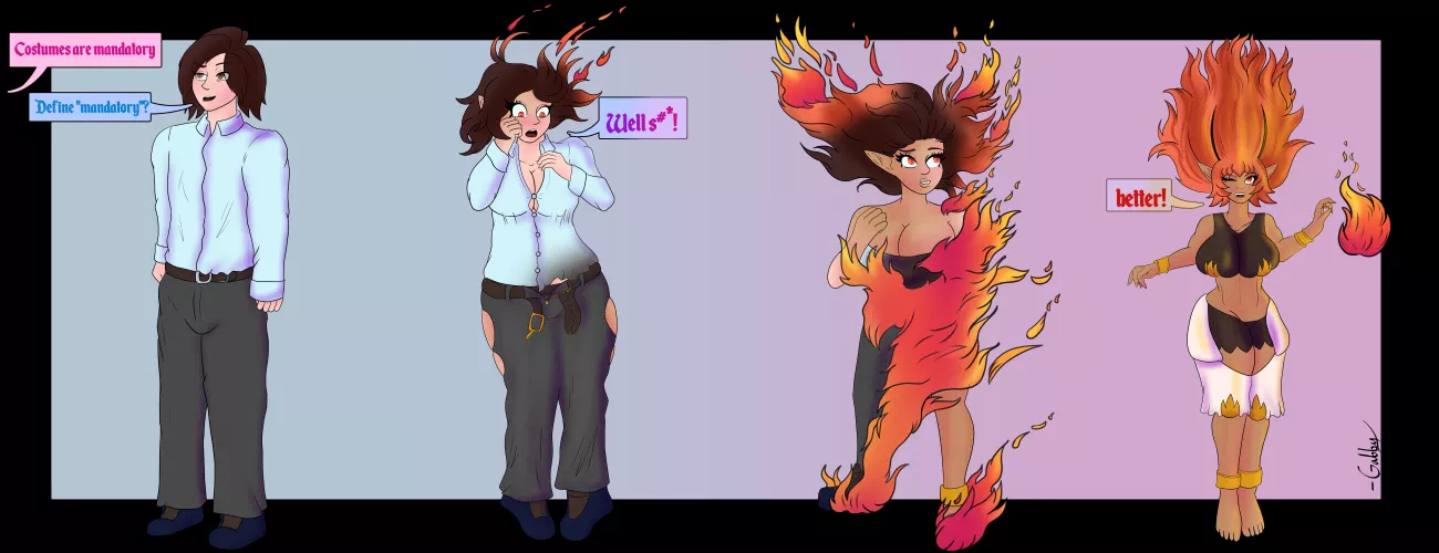 Costumes Mandatory (SFW TG Sequence) by AcuteDaisy
