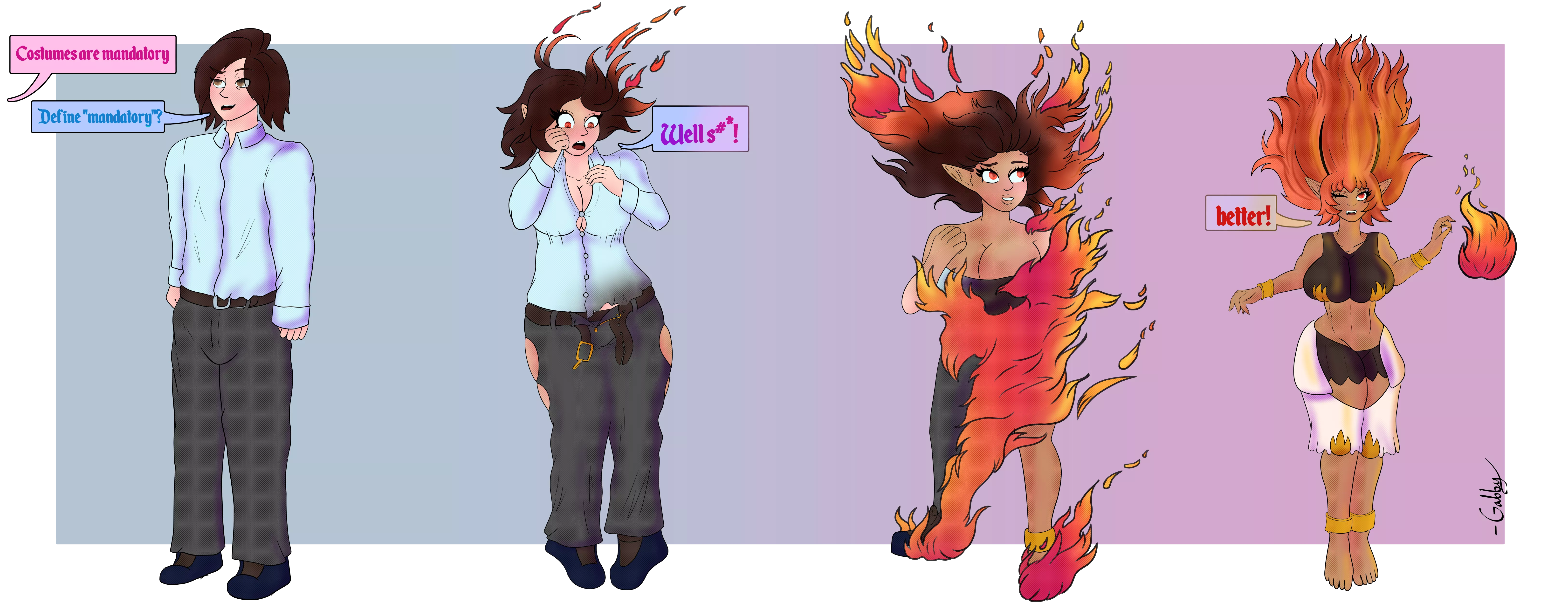 Costumes Mandatory (SFW TG Sequence) posted by AcuteDaisy