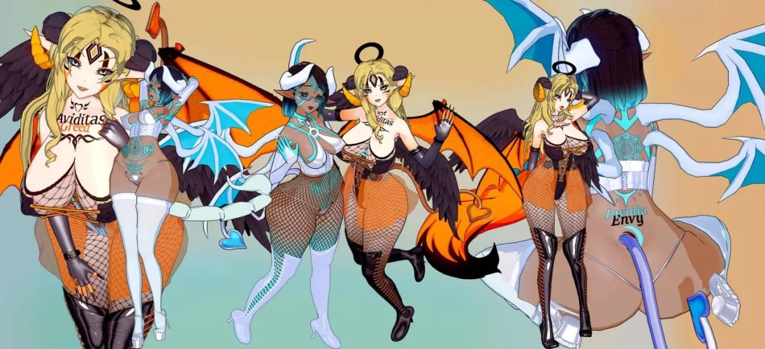 Saphron and Tera Succubitch model ( fatallyobsessed) by Emotional-Feed5489