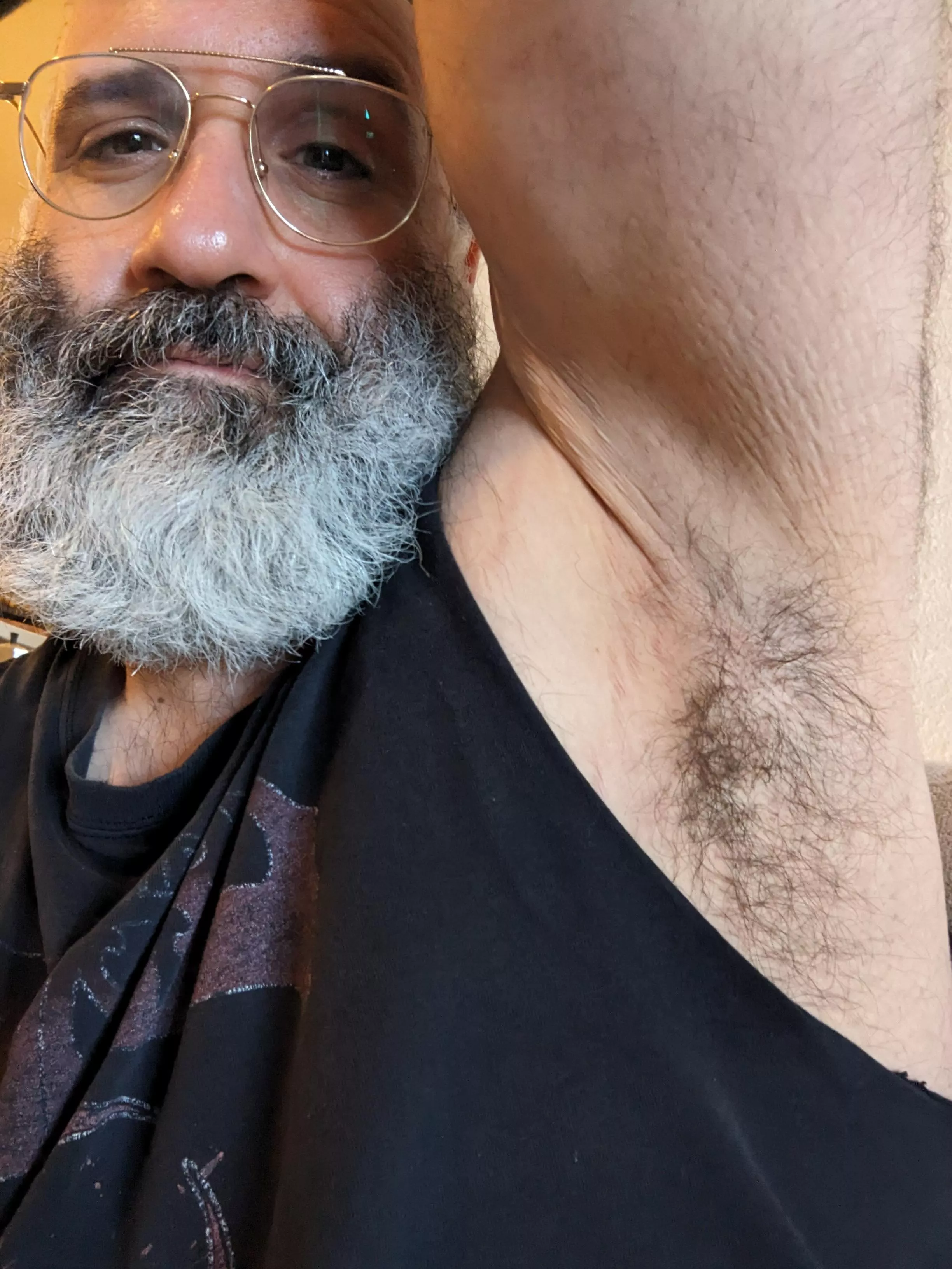 Wearing my glasses so I can see you drooling over my pits posted by tucotorresx