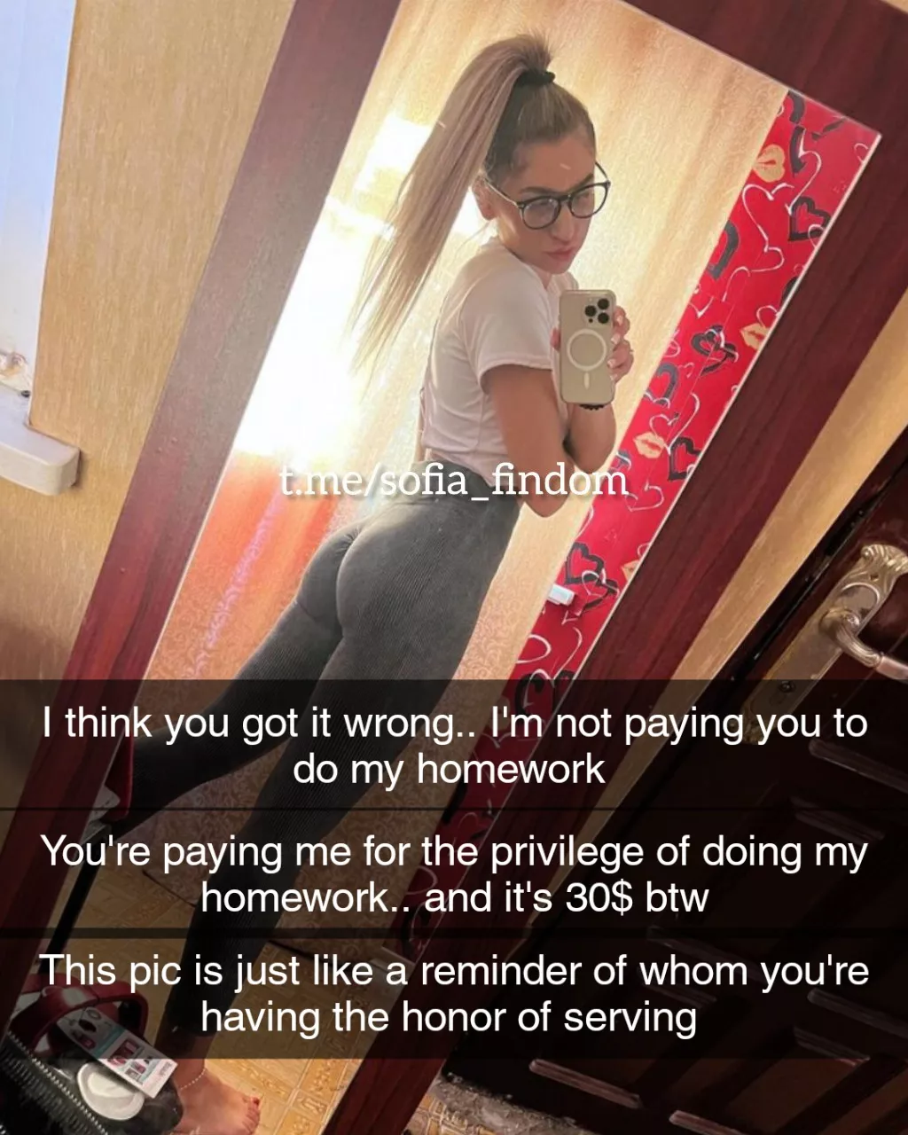 You're the one paying her for the privilege of doing her homework posted by guycaptions