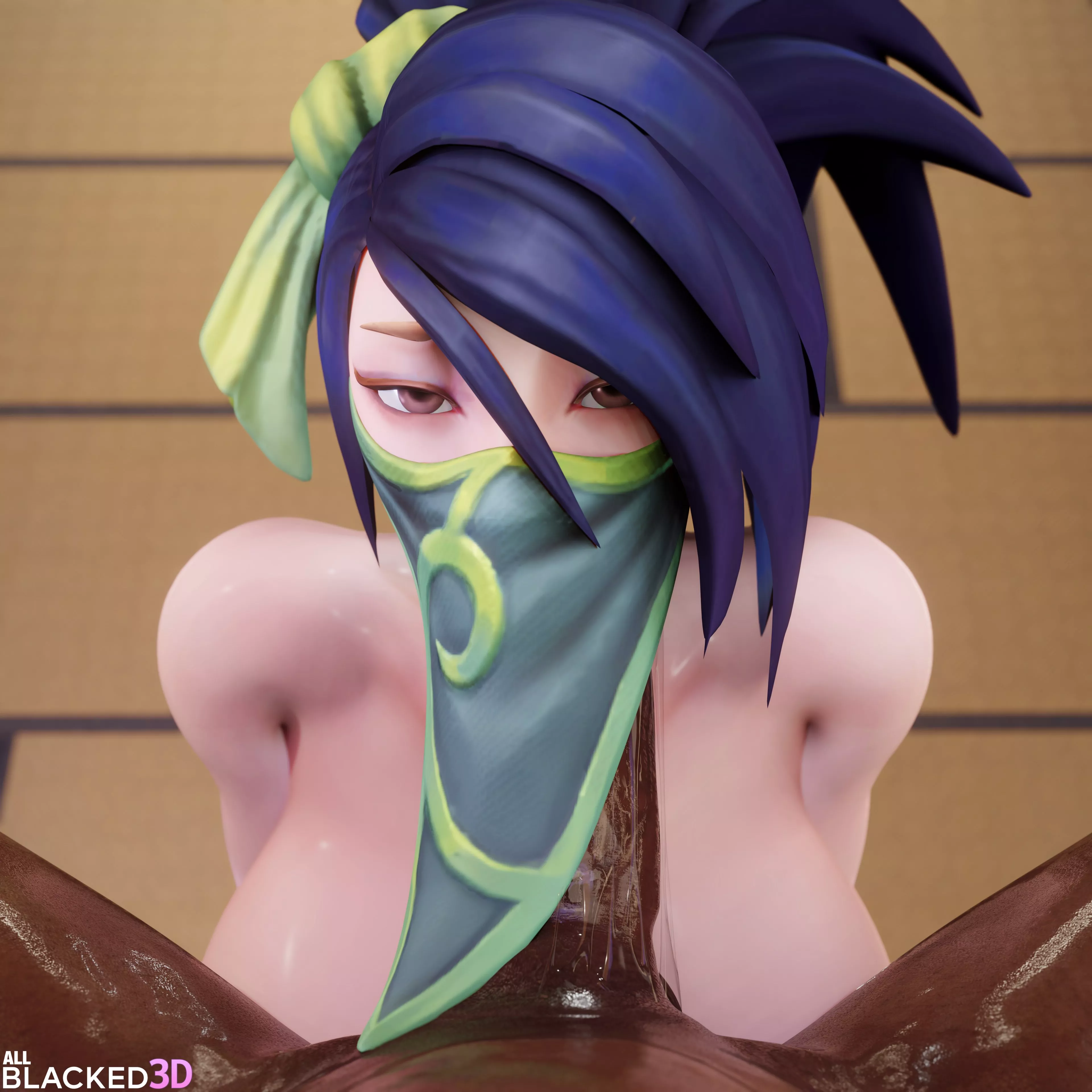 Akali masked blowjob. (AllBlacked3D) posted by Short-Ad224