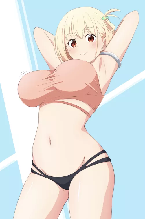 Chisato Showing Off Her Body (Lycoris Recoil) by Csxc