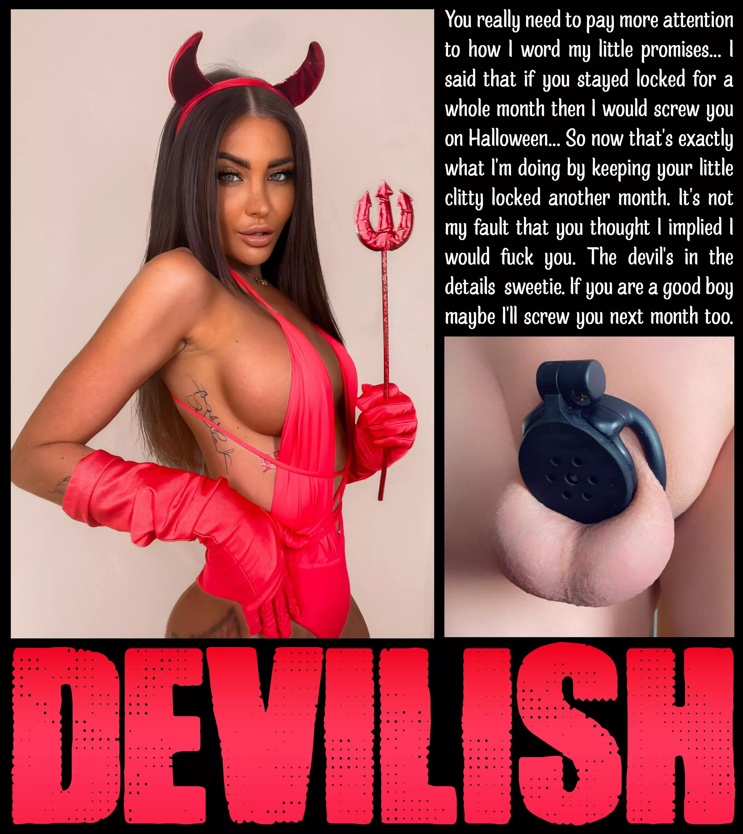 DEVILISH [chastity] [femdom] [denial] posted by Teas_Denial