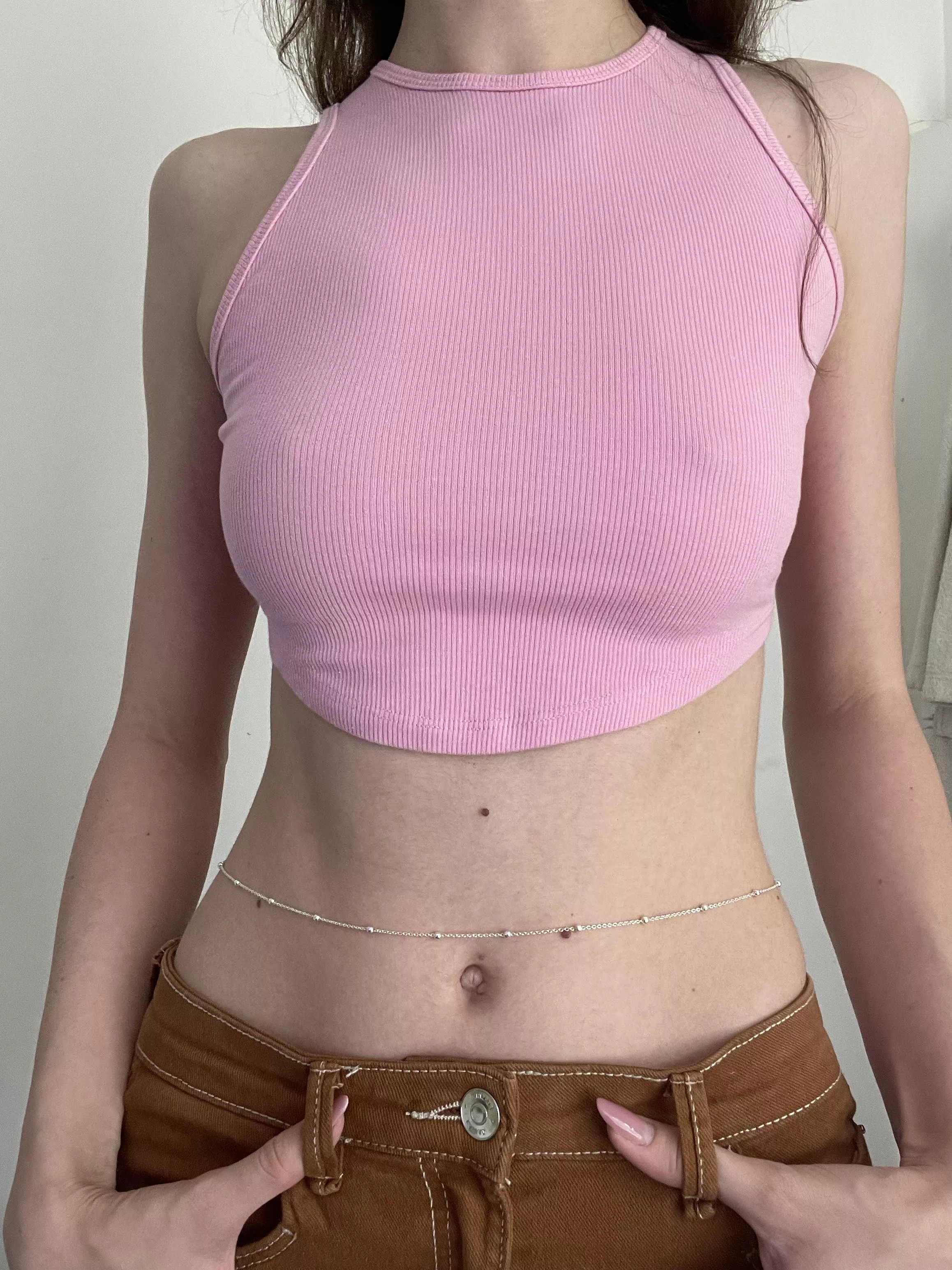 Is it slutty that my nipples peak thru? posted by long-legzzz