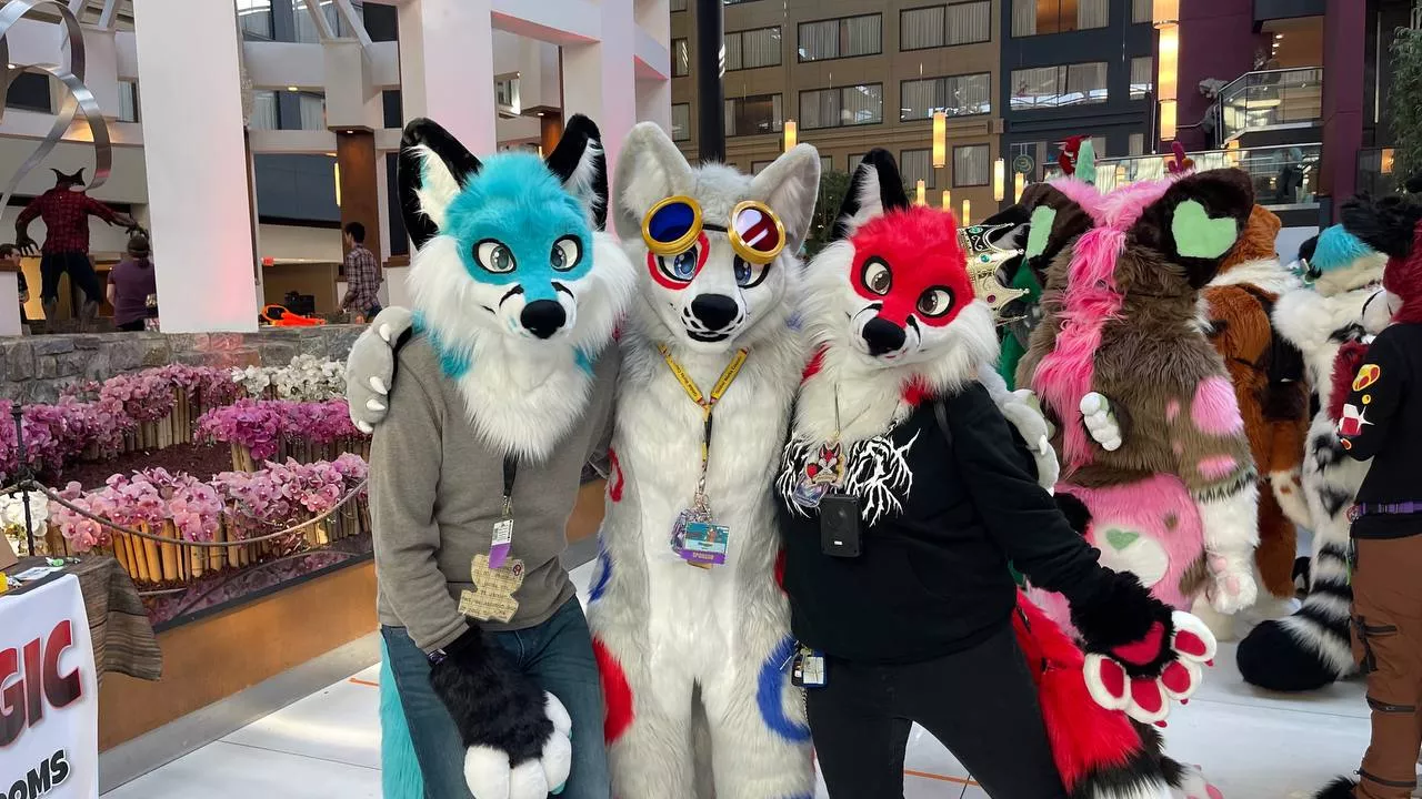 My fursuit siblings and I at Furpocalypse 2023! posted by Infamous0823