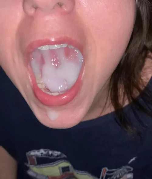 My hubby’s loads are challenging to swallow. He always cum so much and so thick. Had to take a selfie and show it off. Yumm 😍💦🤤 by Mr_big_loads