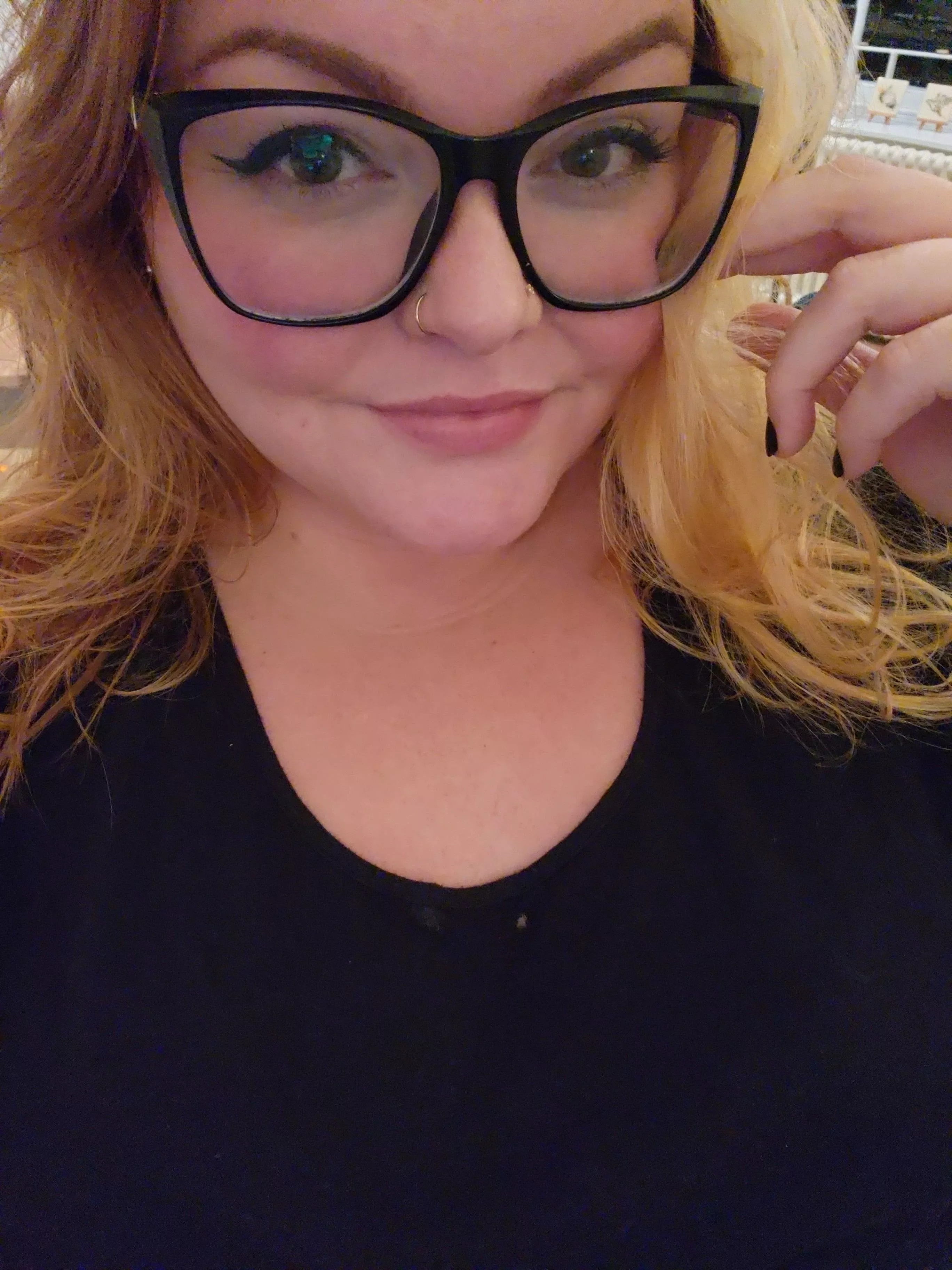 My pink cheeks are a dead give away for the thoughts in my head ☺️ posted by EmberAdams4