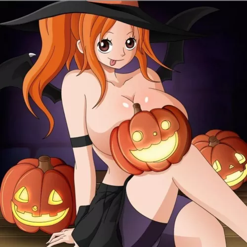 Nami in the Halloween spirit by mrafati93
