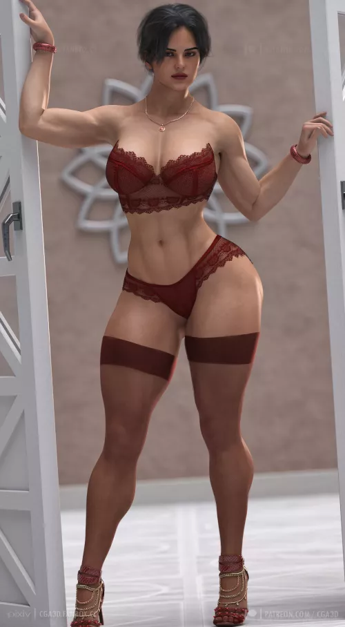 Supergirl's lingerie (Cga3D) [DC] by Kuro-Oji