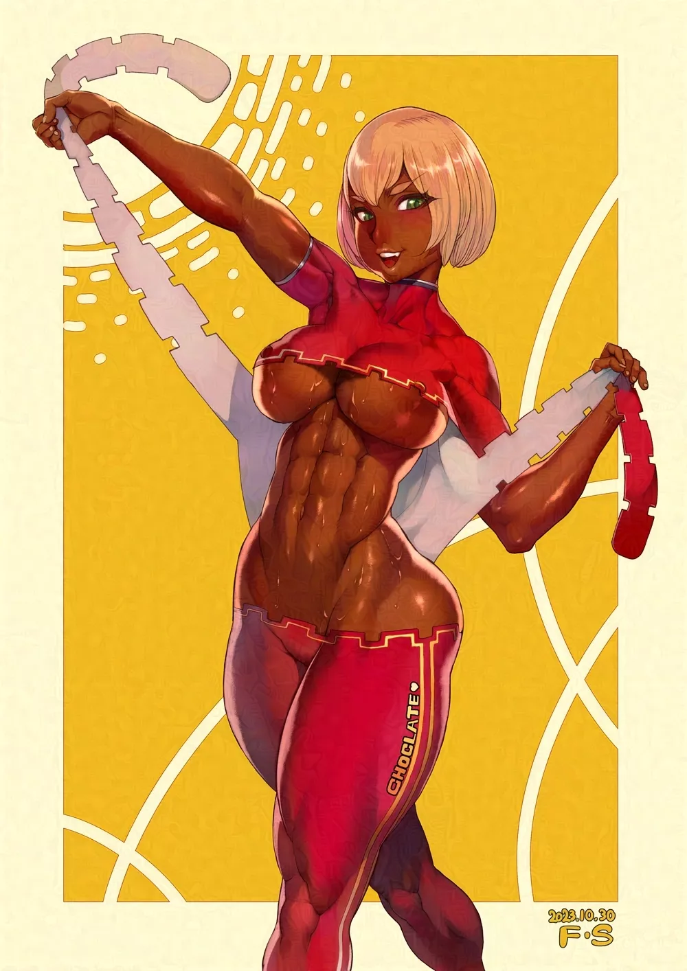 Sweaty chocolate abs [Artist: F.S.] posted by ComaOfSouls