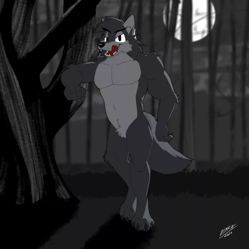 Werewolf (art by me) by Diska9900