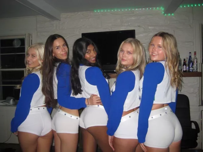 Which Halloween cheerleader gets it by HappyFappy82