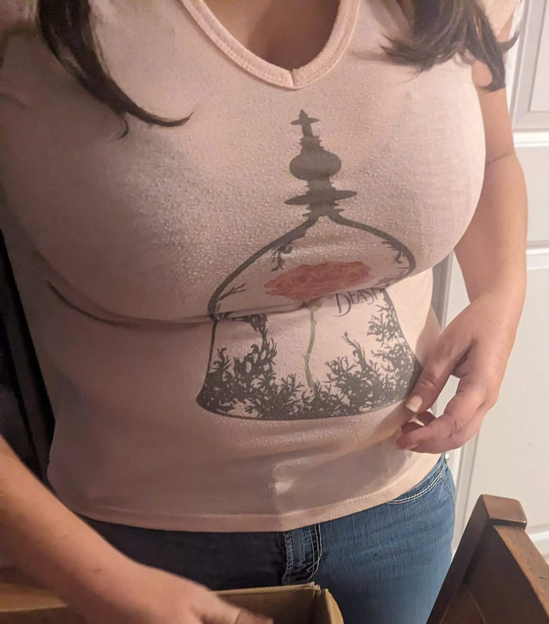 Black Bra Pink Shirt posted by Several_Drop_4545