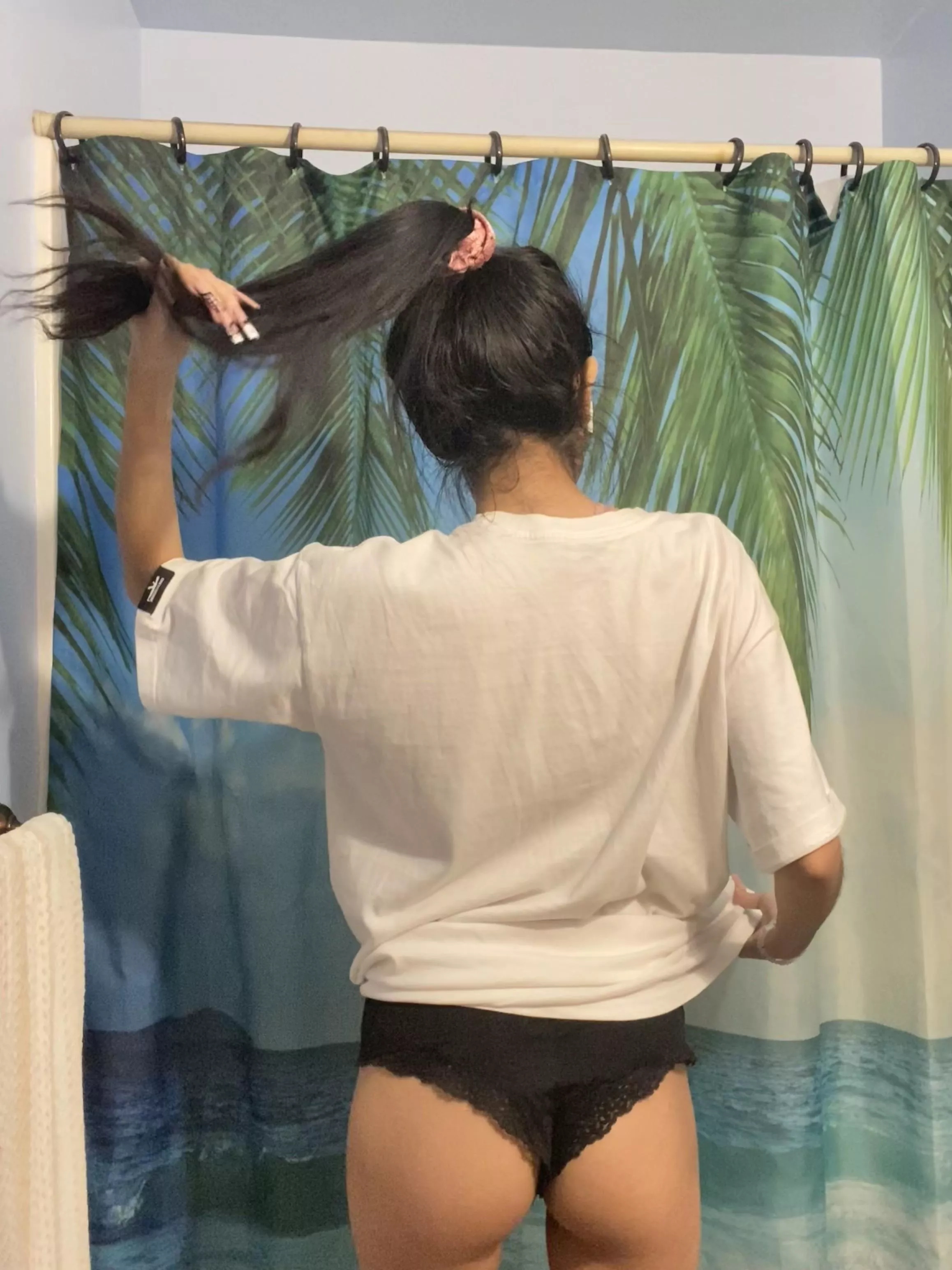 my go-to lazy hairstyle posted by playboybunnyette