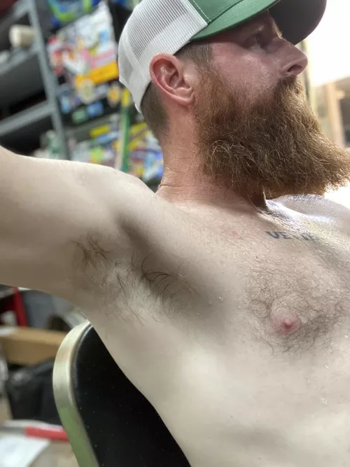 So sweaty and smelly. Would you sniff or lick? by veritasok