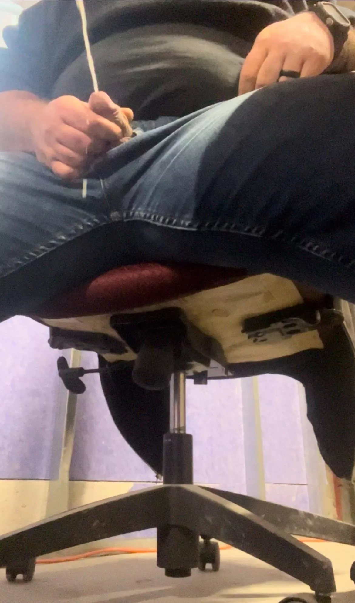 Under desk POV posted by bigmikemccarthy