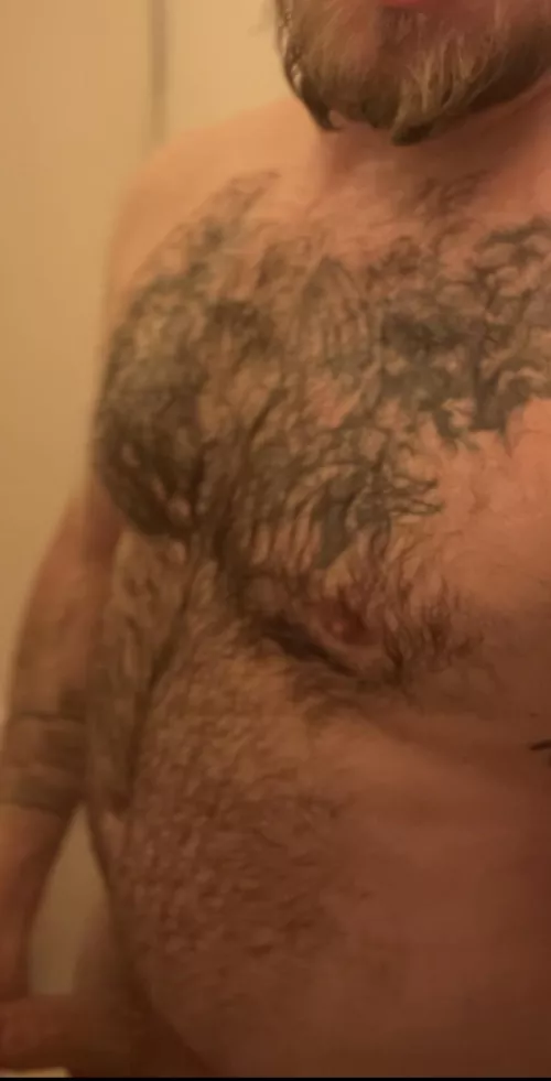 All clean . Can you help me with my back? by HairyWhitecoco69