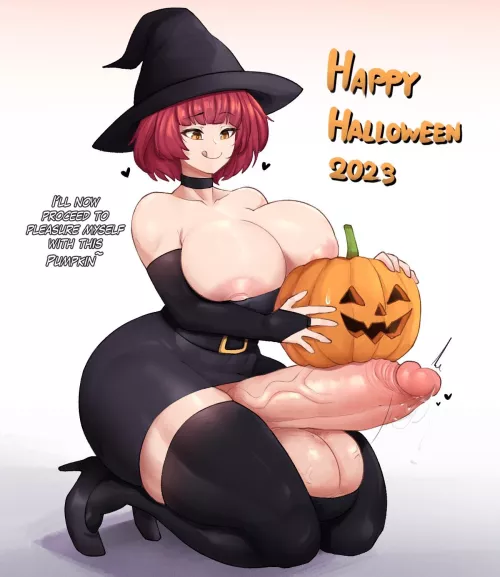 Happy Halloween to the Futa girls who hump pumpkins 🤤 (AnestesiaZ) by NuttyBiscuit23