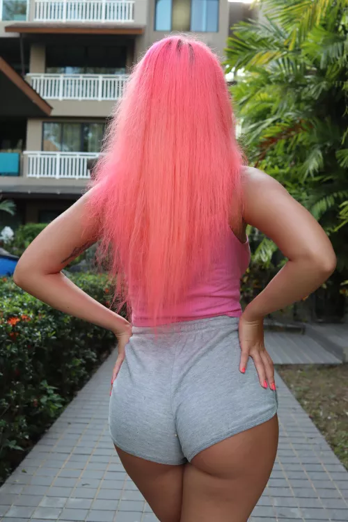 Pretty long pink hair by CharmingMistress