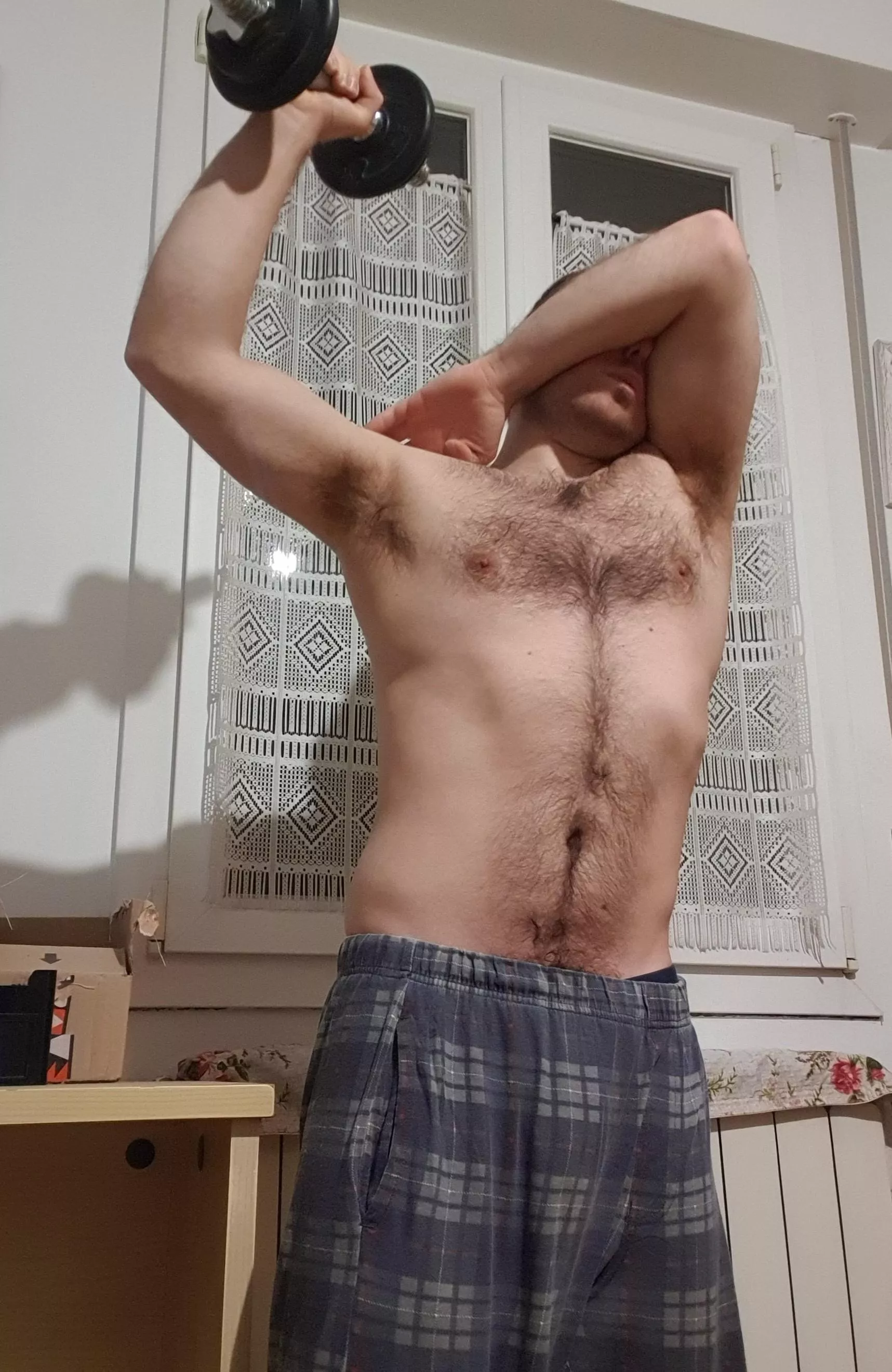 Working out, soon my pits will be sweating posted by Naughty_Alex1