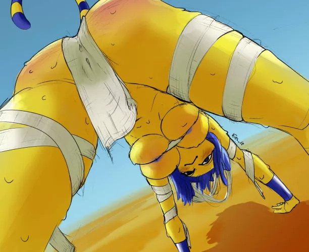 Ankha stretching those bandages by quiescis18