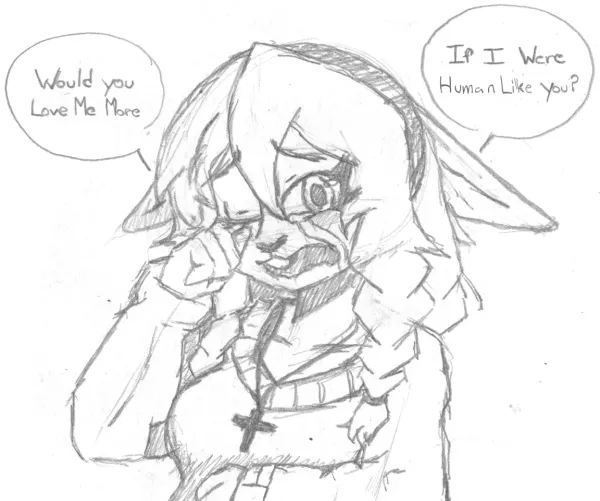 Christian Bunny Girl Feeling A Little Sad Today. by StudioUAC