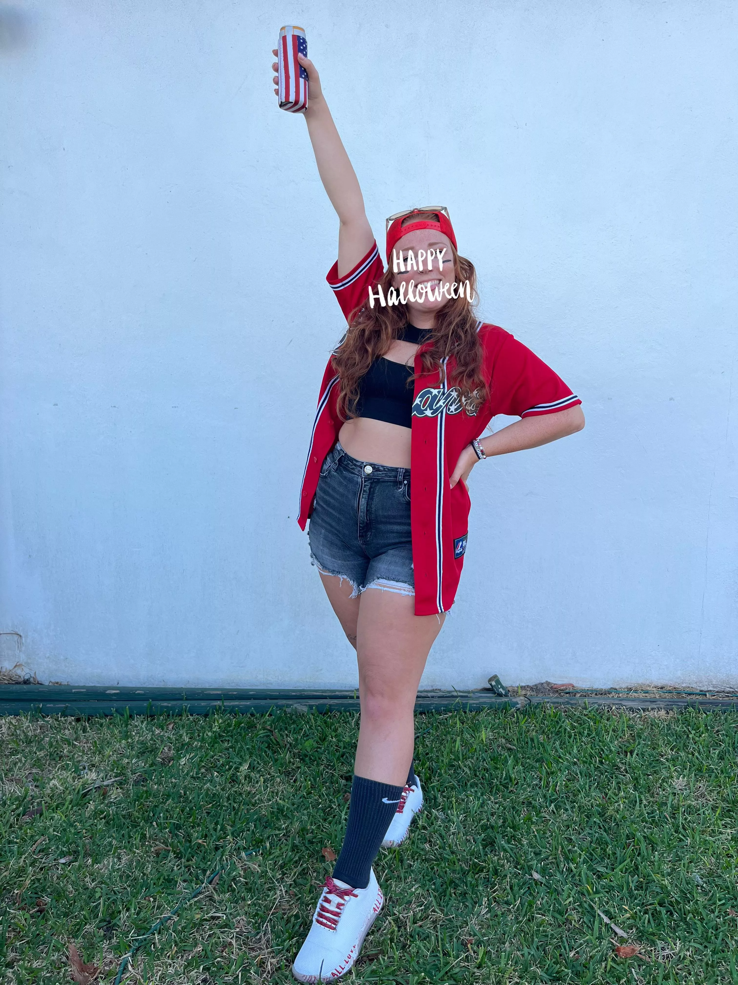 Cleat chaser in a braves jersey posted by cheeksandfeet