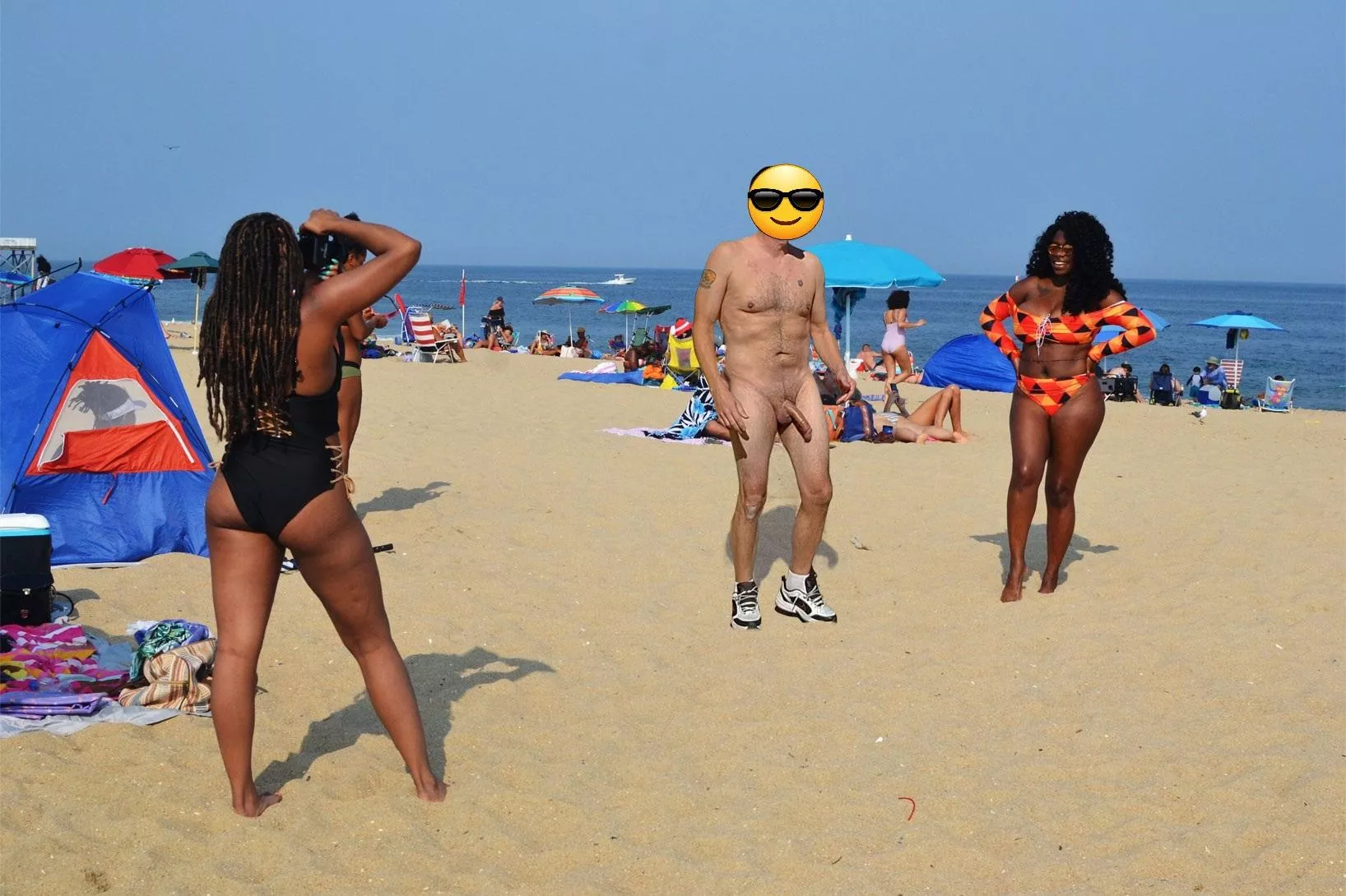 I had to leave my shoes on. The sand was hot! posted by United-Soft7623