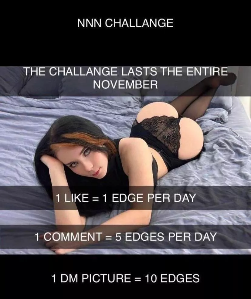 Jumping on the NNN edging challenge. Do your worst! by Background_Put4976