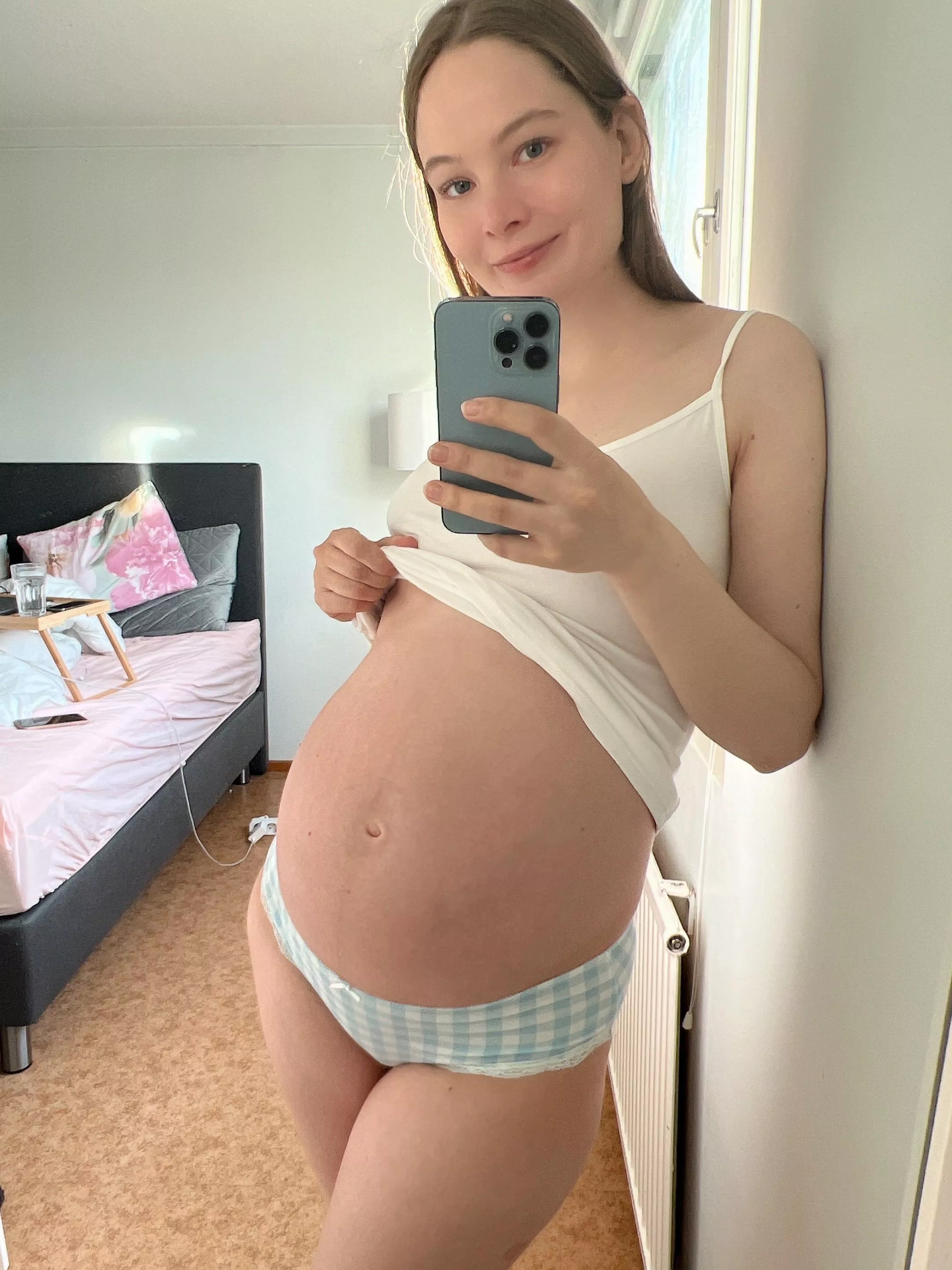 My belly is getting so round and pretty! posted by FutureMilfSophia
