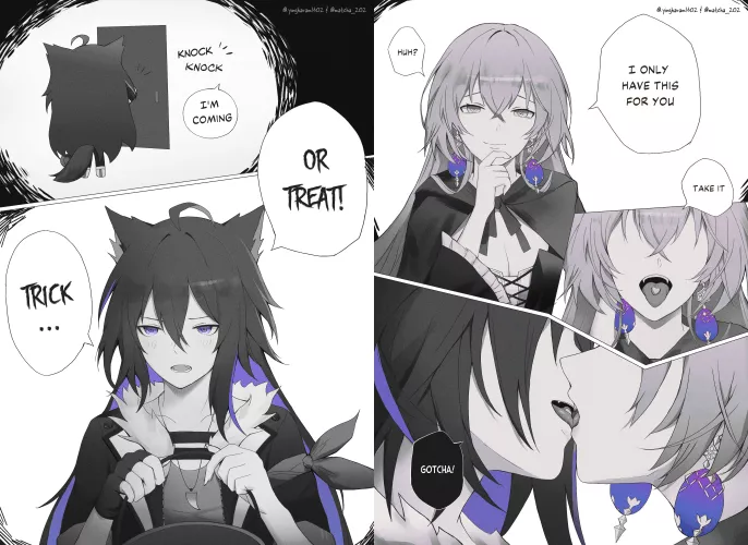 Trick or treat with Bronya and Seele (yingharam1602) [Honkai: Star Rail] by BloodLustHunt