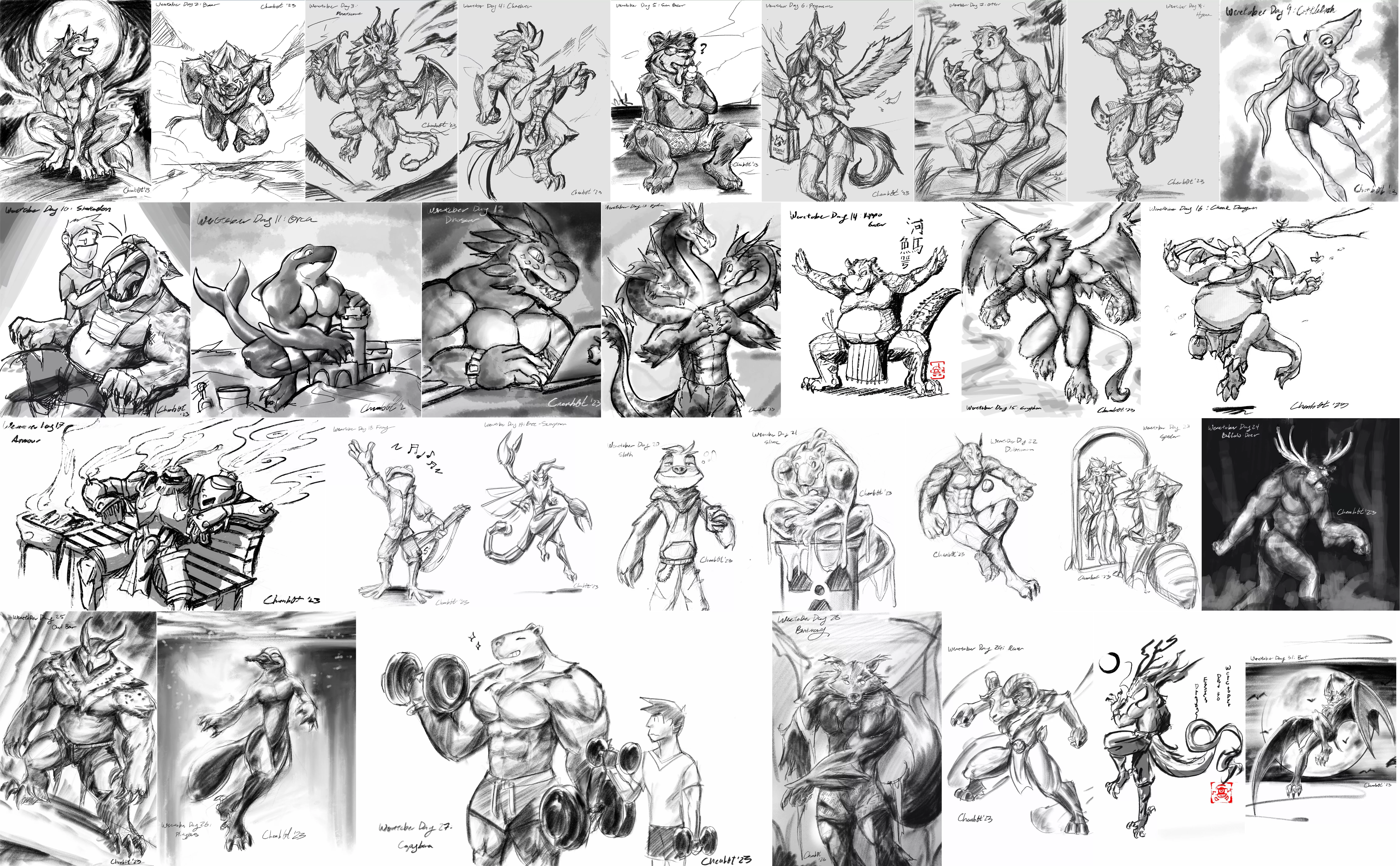 Weretober 2023 Wrap-up! posted by physb0t