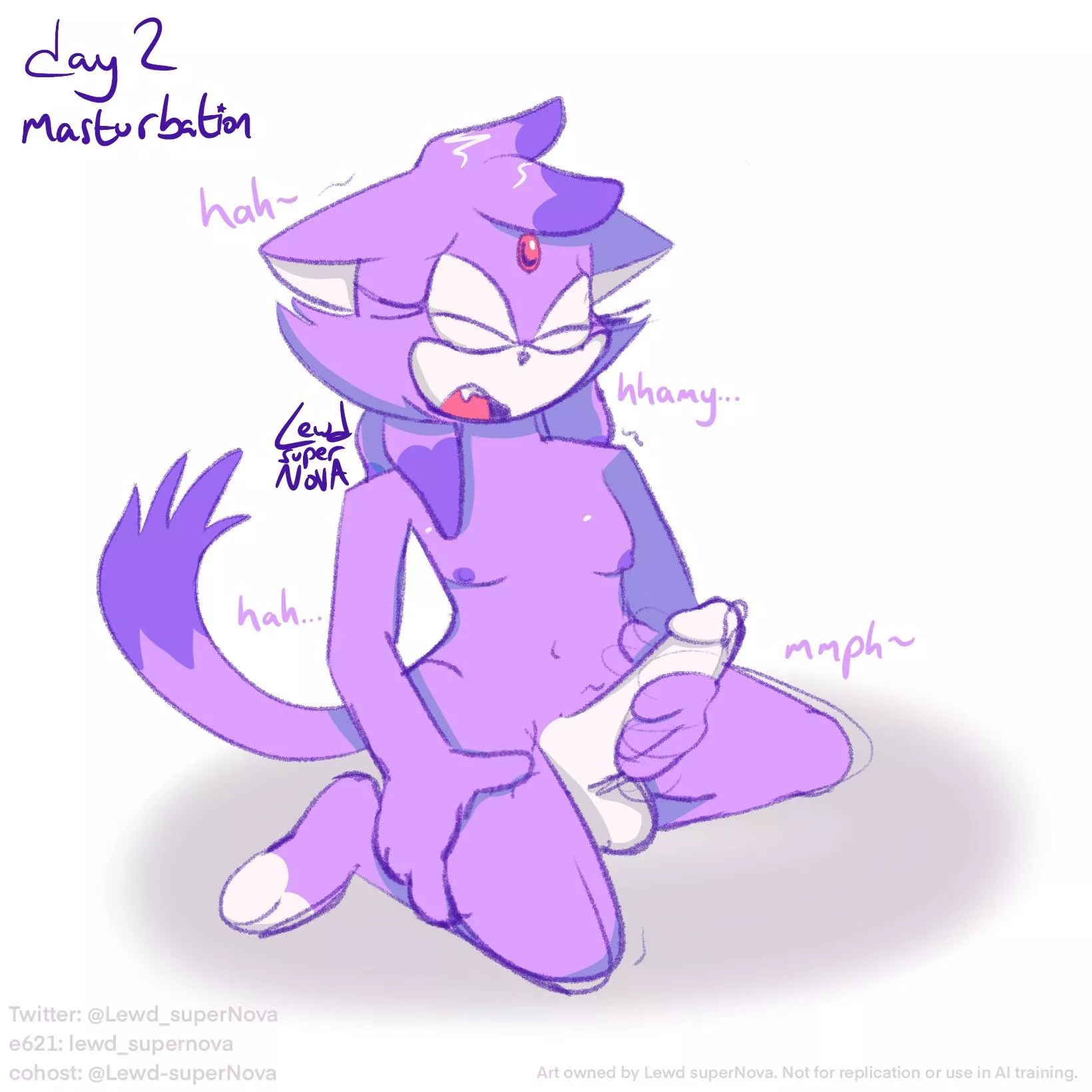 Blaze the Cat having fun (@Lewd_superNova) posted by LilKittyRiley