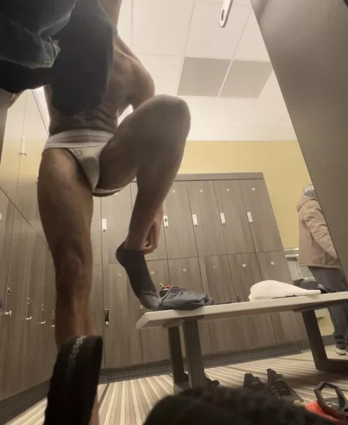 Crazy leg day, jockstrap was sopping wet with sweat when I peeled it off by ReadNo7135