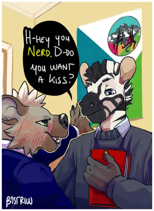 Kiss? (Art by me) by bastriw