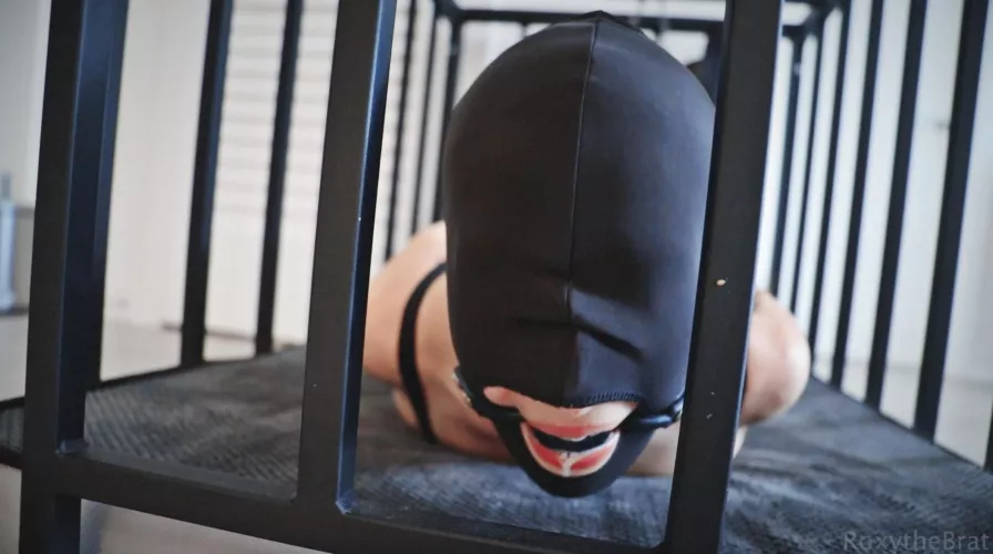 Roxy [f] bound gagged and caged by trystsandturns