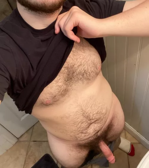 Rub my cub belly and stroke my cock 😉 21 by gaycollegeguy4