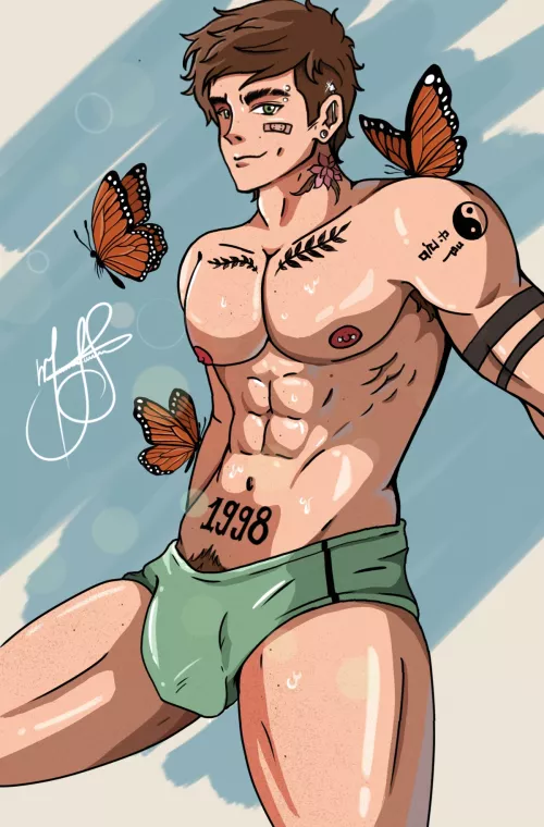 Summer boy 🍆🥵 (by me, Eldriwitch) by Eldriwitch