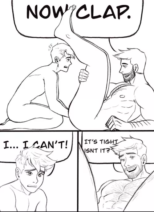 Trying to make him clap (Source: unknown) by Ebony-Ruger76