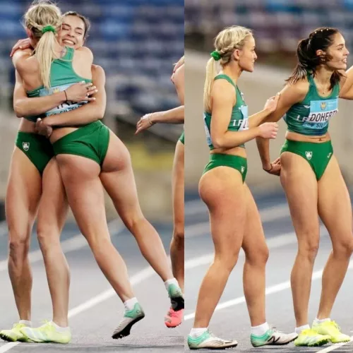 Aiofey Lynch & Kate Doherty- Ireland relay by pmmeyournudes247