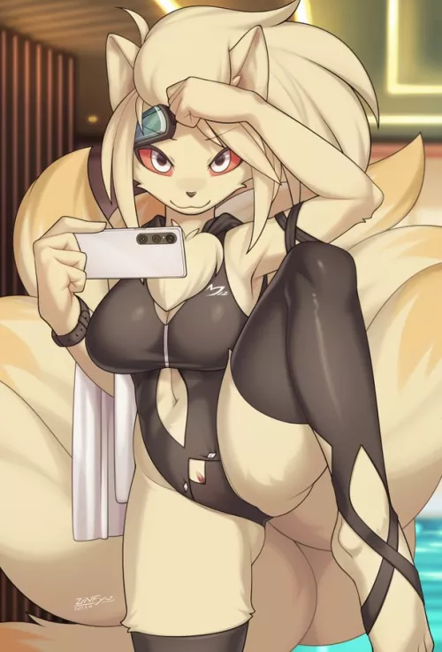 Just a peek [F] (ZinFyu) by AFoxSmokingAPipe