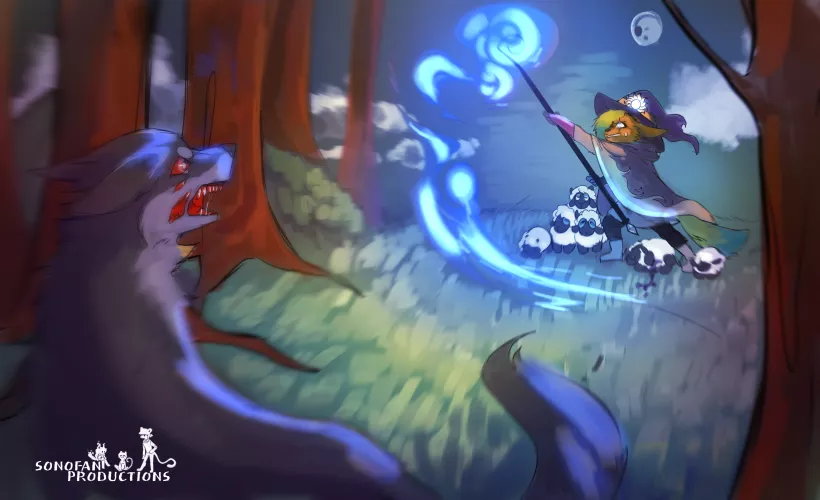 Protecting her flock (art by me) by sonofan_oficial