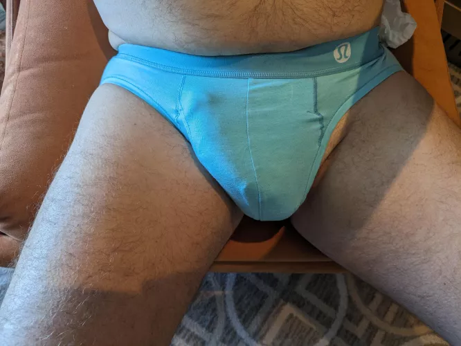 [60] Boomer in Lululemon Briefs, Heathered Tidal Teal by BoomerHusband