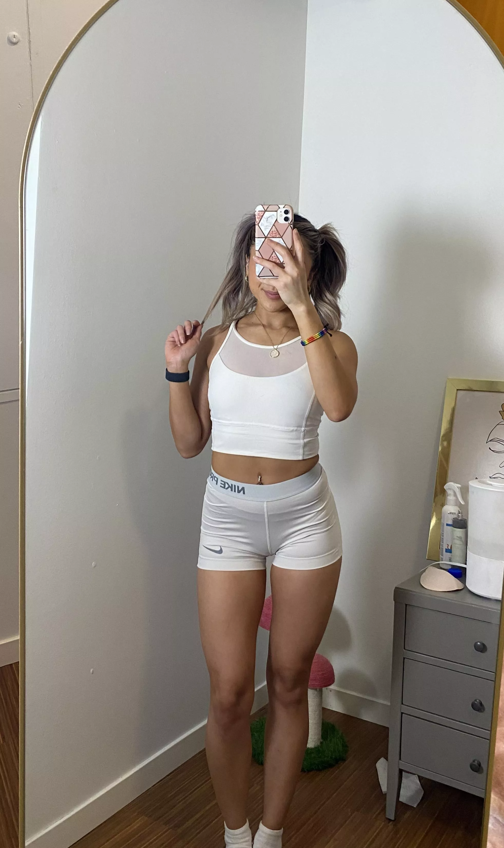 Can I pull off an all white gym set? posted by EllieBunnieXO