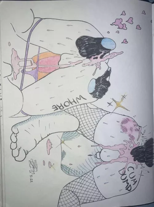 Femboy bitch being bred by fat cocks by _bubbleslut__