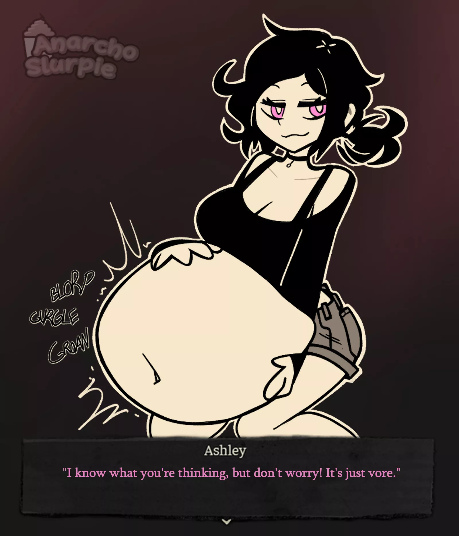 {image} Leyley Preggers??? (OC by anarcho slurpie) [F/?, Soft, Unwilling, Same-Size] posted by anarch0slurpie