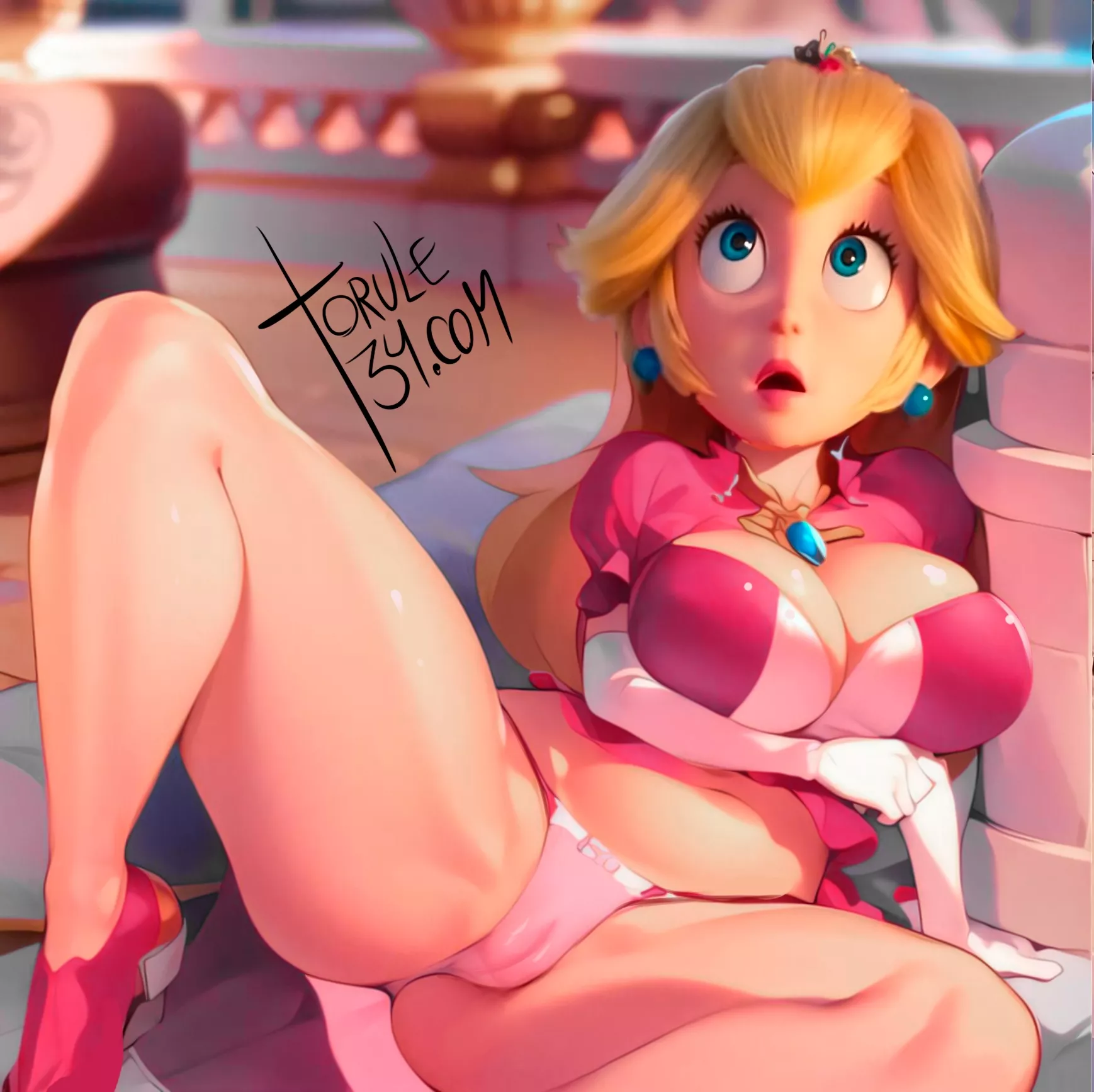 Princess Peach (By dibujamprronsfw.) posted by queshu22