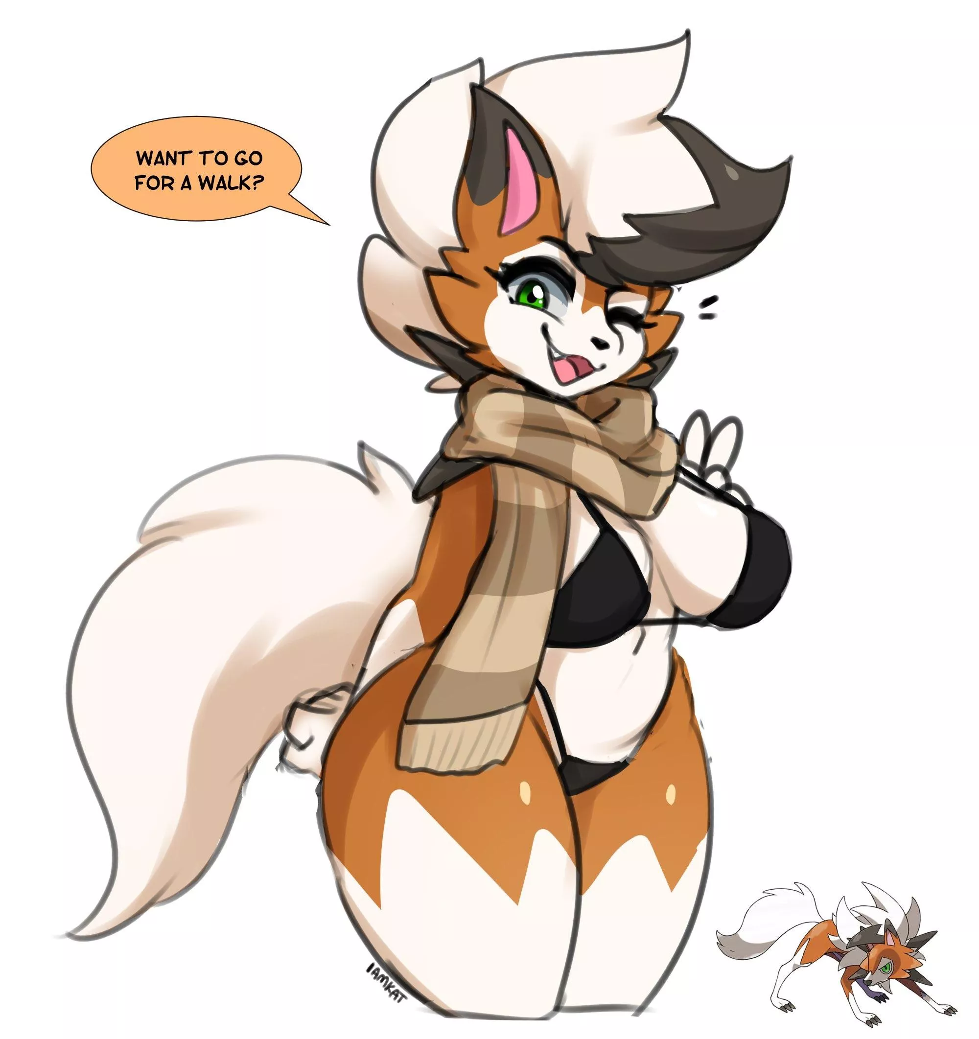 Your wolf girlfriend wants to go for walkies in her brand new scarf! [F] (IAmKat_95) posted by Galaztic_Turtle