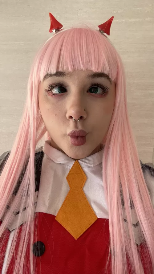 Zero Two from darling in the franxx by Foxy by SolidlyJovial